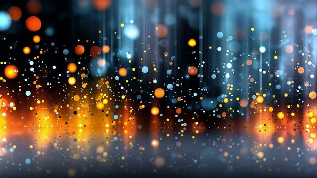 Dynamic bokeh background with shimmering lights creating a vibrant atmosphere