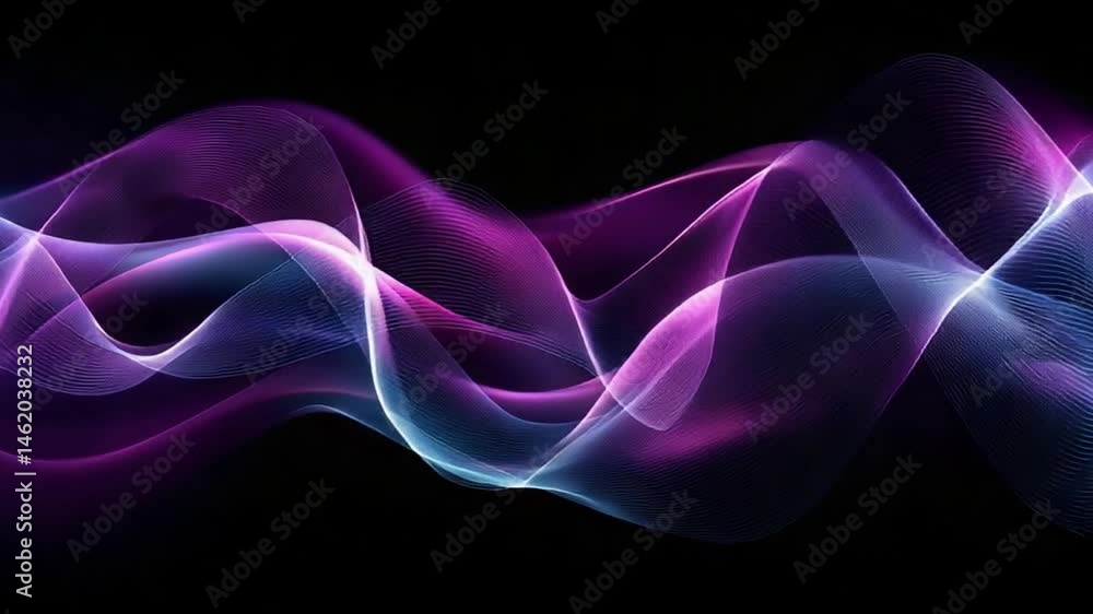 Poster fluid wave patterns in vibrant shades create an ethereal backdrop for creative projects and designs