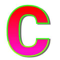 Vibrant Gradient Letter C Design Bold, Colorful, and Eye-Catching Alphabetical Illustration