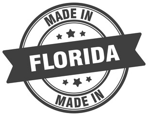 Fototapeta premium Made in Florida round sign. Made in Florida stamp.