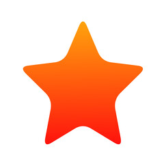 Radiant Orange Starburst  A Vibrant Gradient Star Shape Illustration, Perfect for Award, Rating, and Recognition Designs. Ideal for websites, apps, and presentations.