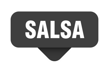 salsa sticker. salsa sign on transparent background