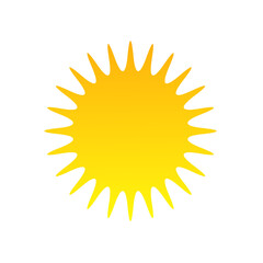 Radiant Summer Sunburst A Bright Yellow Sun Illustration, Perfect for Summer Designs and Projects