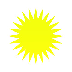 Radiant Yellow Starburst Sunburst Graphic Design Element Perfect for Summer, Energy, and Bright Designs