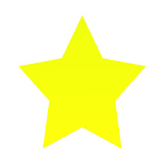 Vibrant Yellow Five-Pointed Star Shape A Simple, Bold Graphic Element for Design Projects