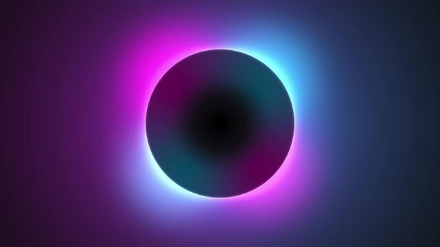 Glowing Neon Circle Animation Background