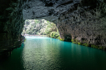 Underground river valley karst caves in Guizhou, China