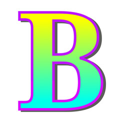 Vibrant Gradient Letter B Bold, Colorful, and Eye-Catching Design Element for Projects
