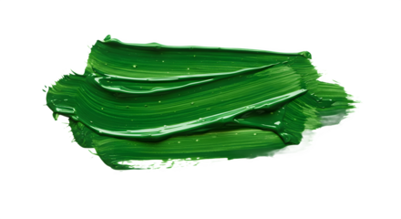 Vibrant green paint strokes on a black background. Bold, textured, and rich in color.