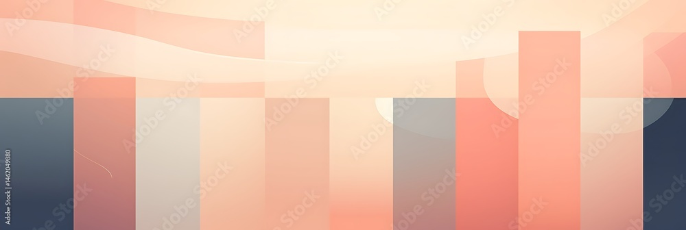 Poster abstract composition of sunset: a captivating abstract composition showcases an artistic interpretat