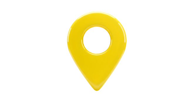 Bright yellow location marker.  Find your way!