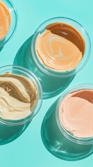 Discover the vibrant world of creamy textures with various shades of makeup, perfect for beauty enthusiasts seeking color inspiration and professional-grade products.