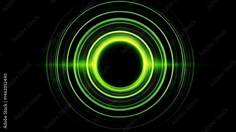 Poster dynamic circular patterns in vibrant green tones create an eco-friendly aesthetic backdrop