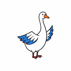 goose isolated on white background