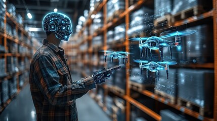 Smart Inventory Management in AI-Controlled Warehouse with Real-Time Reordering and Robotic Handling Systems