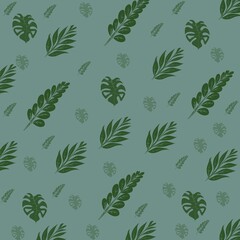 seamless pattern with leaves