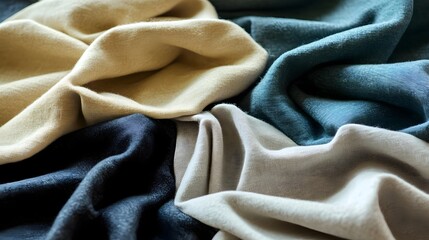 Colorful textile samples in a close-up display.