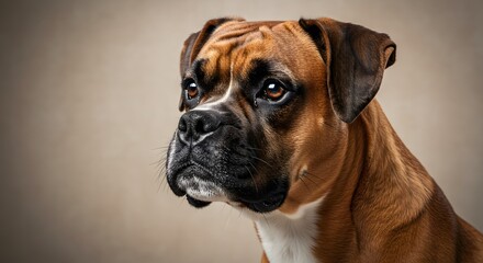 Obraz premium Brown Boxer Dog Portrait