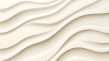Obraz premium Abstract Cream Wave Background Design, Elegant Soft Curves Texture Pattern