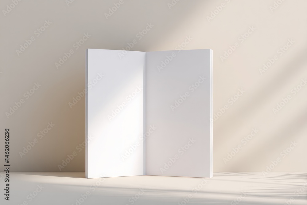 Poster minimalistic mockup of flyer or brochure with ample copy space showcasing clean and uncluttered desi