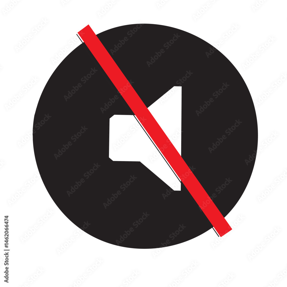 Poster continuous line speaker. volume. loudspeaker. sound mute symbol.
