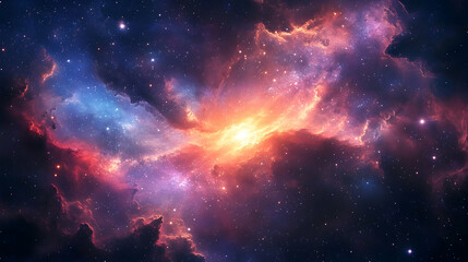 Fototapeta premium Colorful cosmic nebulae in deep space.
