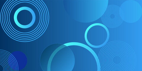 Colorful geometric background, gradient blue background with circle theme , vector illustration