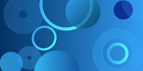 Colorful geometric background, gradient blue background with circle theme , vector illustration
