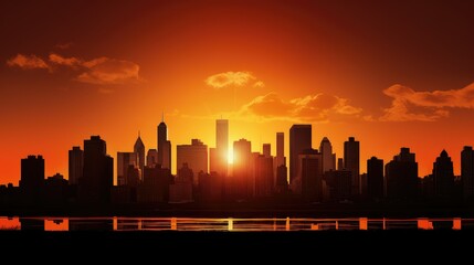 skyline sun silhouette