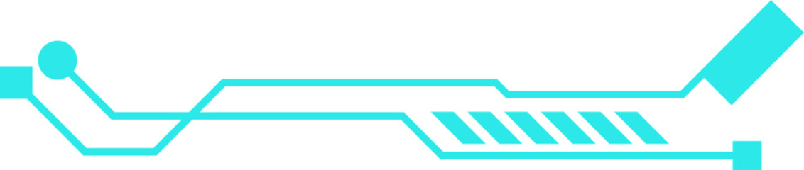 Futuristic technology circuit board footer and header design