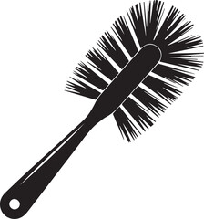 Floor Brush Silhouette | Black Vector Illustration