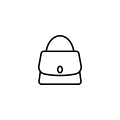 Women's handbag linear icon. Line customizable illustration. Contour symbol. Vector isolated outline drawing. Editable stroke
