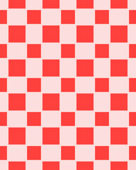 Bright red squares arranged in a checkered pattern against a light pink background enhance visual appeal for various design projects