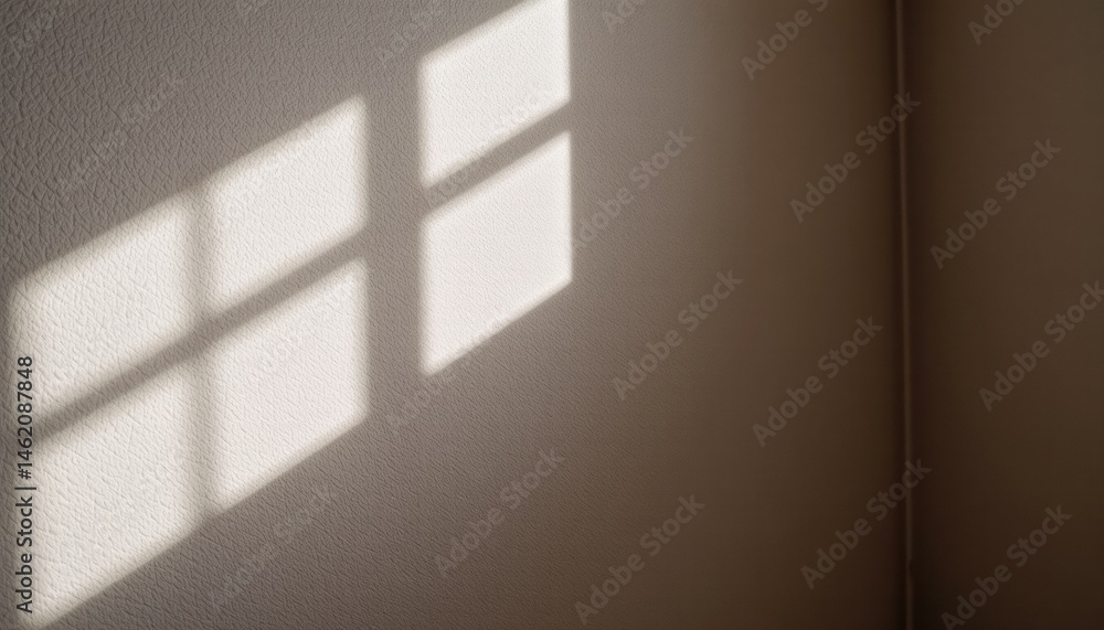 Poster soft light patterns cast on a textured wall surface.