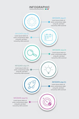 modern infographics options banner whit 6 steps vector illustration