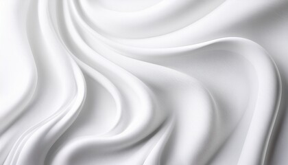 Fototapeta premium Elegant White Silk Fabric Drape Soft, Smooth, Luxurious Texture