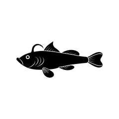 lanternfish vector silhouette