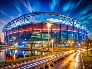 Arnhem Gelredome Night Stadium Bokeh