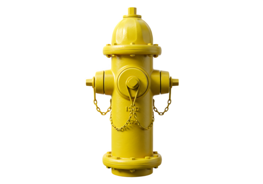 Bright yellow fire hydrant, a vibrant pop of color against a dark background.  Safety and urban details.