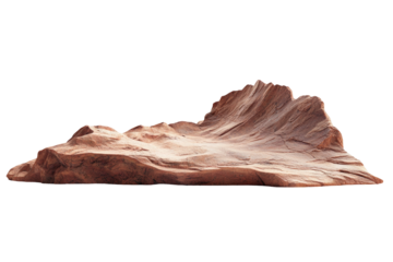 Rough Brown Rock Sample Geology, Isolated