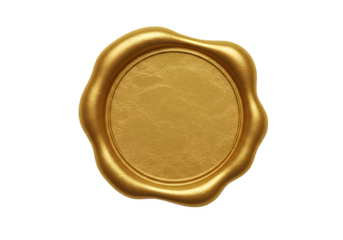 Golden wax seal, elegant and classic.  Perfect for adding a touch of luxury to your designs.