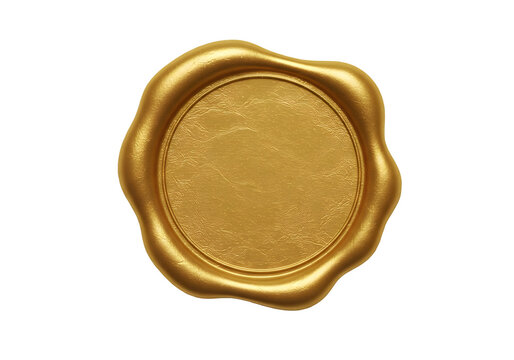 Golden wax seal, elegant and classic.  Perfect for adding a touch of luxury to your designs.