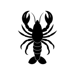lobster fish vector silhouette