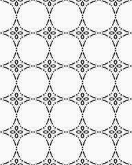 Seamless Black and White Geometric Pattern