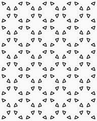 Seamless Black Triangles Pattern on White Background