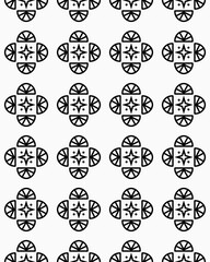 Seamless Geometric Pattern with Circular Star Motifs