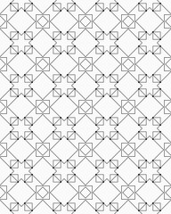 Fototapeta premium Detailed pattern features a series of overlapping squares and diamonds arranged in a structured grid, creating a mesmerizing visual effect