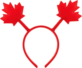 Festive Red Maple Leaf Headband Canada Day Party Accessory Holiday Celebration