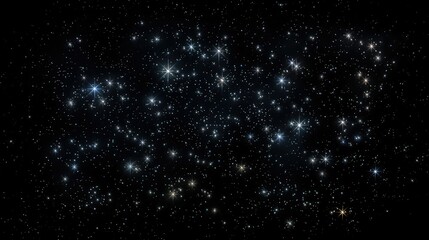 Fototapeta premium cluster star on black background