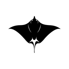 Obraz premium manta ray vector silhouette